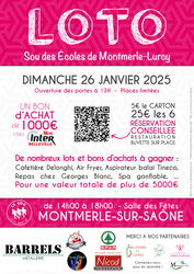 Annonce SUPER LOTO Montmerle-Lurcy Montmerle-sur-Saône Ain